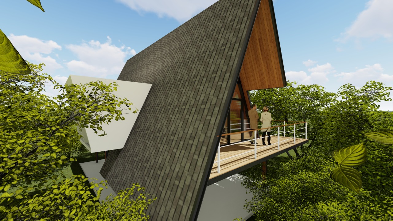 Stilted A-frame form