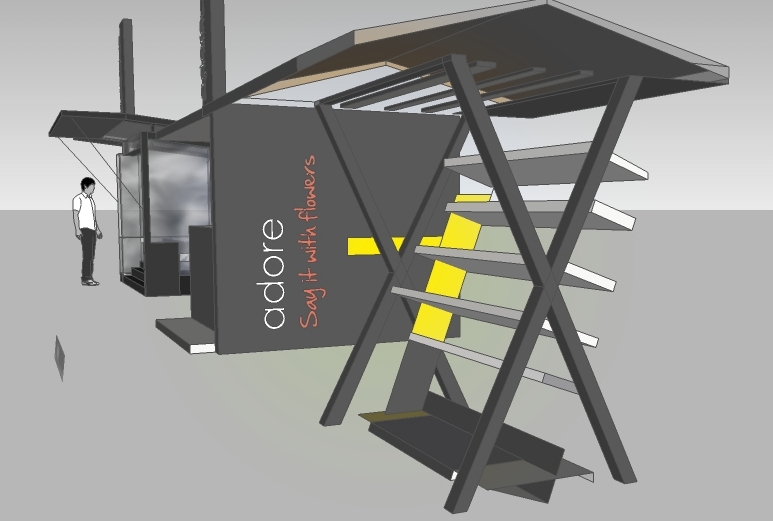 Display shelving detail