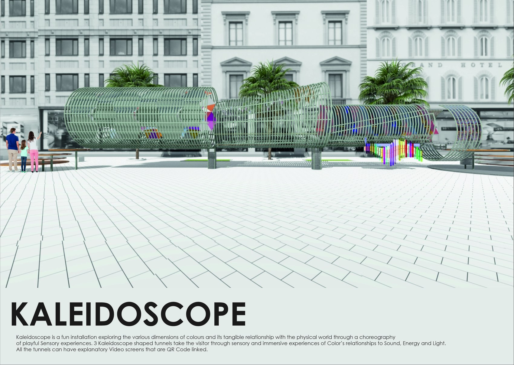 Kaleidoscope — tunnel of colour and light