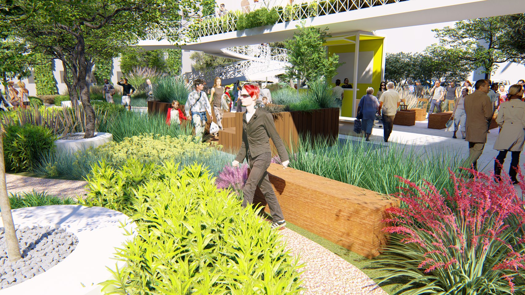 Cool Abu Dhabi — bridge walkway in dialogue with surrounding towers