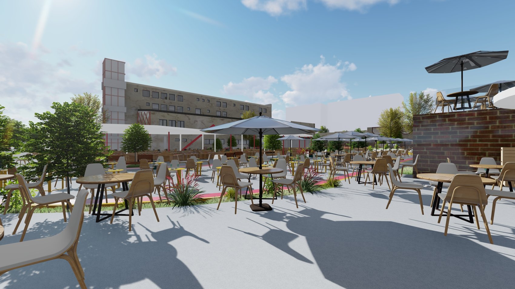 Rahovec — market courtyard dining terrace
